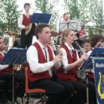 Platzkonzert im Festzelt mit den "Roßbacher Musikanten" nach dem Umzug.